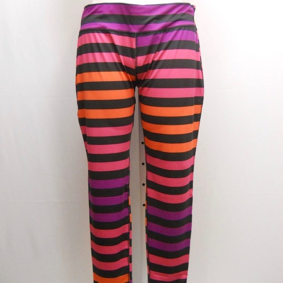 Danskin Striped Leggings Fitted 